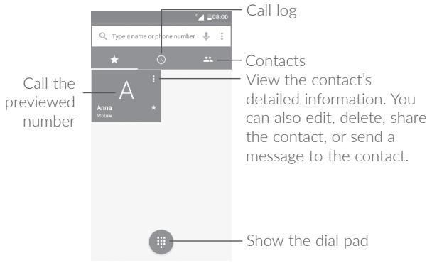 ALCATEL A5 LED - Making a call - 2