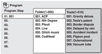 PIONEER DV-757AI - Select a title, chapter, group, folder or track for the current step in the program list. - 6