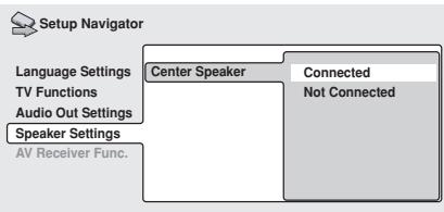 PIONEER DV-757AI - Do you have a center speaker connected to your AV receiver? - 1