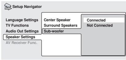 PIONEER DV-757AI - Do you have a sub-woofer connected to your AV receiver? - 1