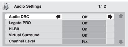 PIONEER DV-757AI - Highlight Audio DRC, then use the Joystick (left/right) to change to 'On' or 'Off', as required. - 1