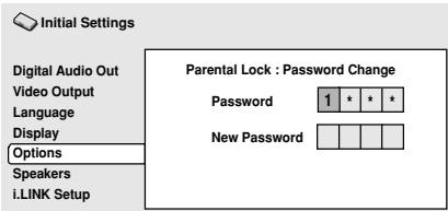 PIONEER DV-757AI - Use the number buttons to enter your existing password, then press ENTER. - 1