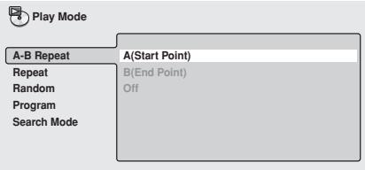 PIONEER DV-757AI - Press ENTER on 'A(Start Point)' to set the loop start point. - 1