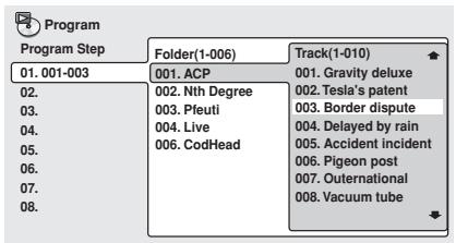 PIONEER DV-757AI - Select a title, chapter, group, folder or track for the current step in the program list. - 7