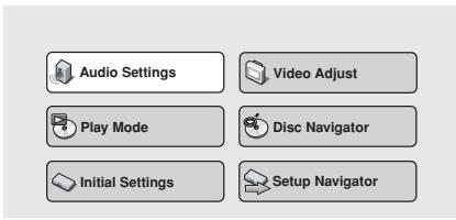 PIONEER DV-757AI - Pulse SETUP y seleccione 'Audio Settings' en el visualizador en pantalla. - 1