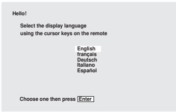 PIONEER DV-757AI - Use the Joystick (up/down) to choose a language, then press ENTER. - 1