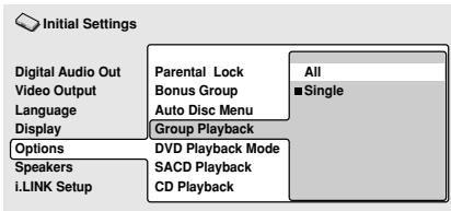 PIONEER DV-757AI - - Default setting: Single - 1