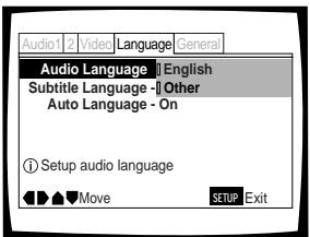 PIONEER DVD-V550 - Selecting an audio language preference - 1