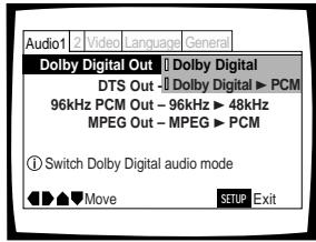 PIONEER DVD-V550 - Press SETUP. - 2