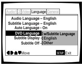 PIONEER DVD-V550 - Selecting a DVD menu language preference Expert - 1
