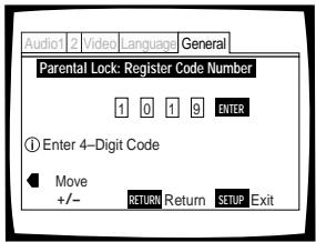 PIONEER DVD-V550 - Entering the password - 2