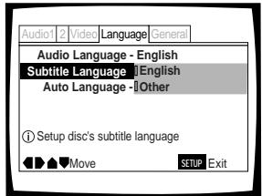 PIONEER DVD-V550 - Selecting a subtitle language preference - 1