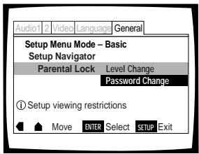 PIONEER DVD-V550 - Changing the password - 1