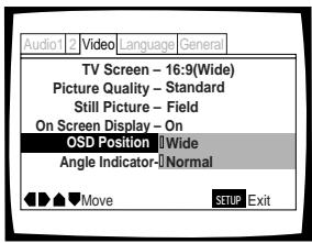 PIONEER DVD-V550 - Setting the position of the on-screen display Expert - 1