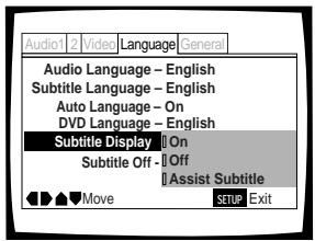 PIONEER DVD-V550 - Selecting subtitles, assist subtitles or no subtitles Expert - 1