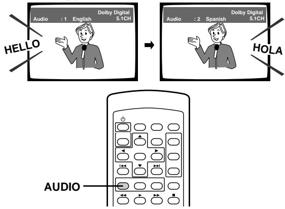 PIONEER DVD-V550 - Changing the Audio Language (Multi-Language Function) - DVD - 1
