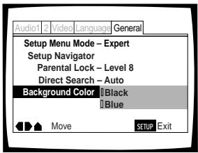 PIONEER DVD-V550 - Changing the Background Color of the Screen Expert - 1