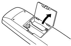 PIONEER DVD-V550 - Inserting batteries into the remote control - 1