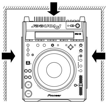 PIONEER DVJ-X1 - Emplacement d'installation - 2