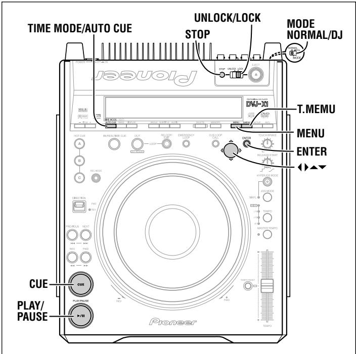 PIONEER DVJ-X1 - VOORBEELD: Hoofdmenu - 1