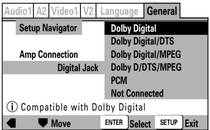 PIONEER DVJ-X1 - Selección el tipo de senal digital compatible con su amplificador (Digital Jack) VORMAL - 1