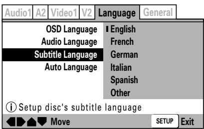 PIONEER DVJ-X1 - Wahl der Untertitelsprache NORMAL - 1