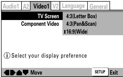 PIONEER DVJ-X1 - Einstellung des Bildseitenverhältnisses - 1