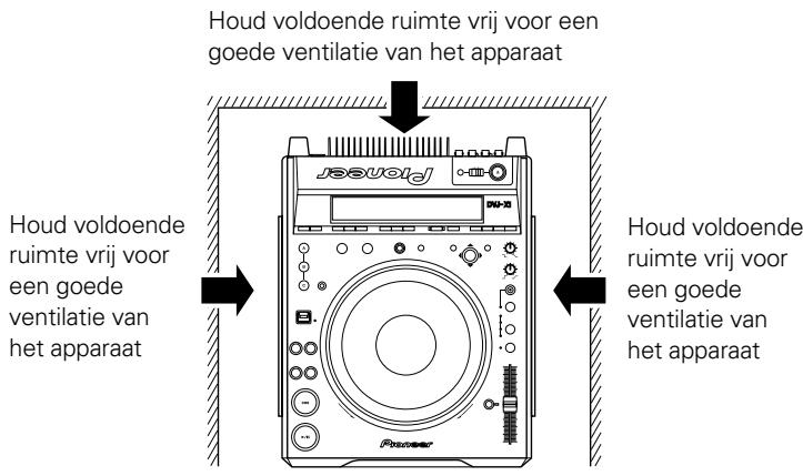 PIONEER DVJ-X1 - Plaats van het apparatus - 2