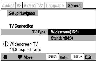 PIONEER DVJ-X1 - Select type of television connected - 1