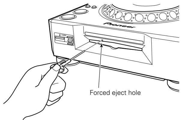 PIONEER DVJ-X1 - Attempting the forced eject function immediately after turning off the power may cause the following dangers: - 1