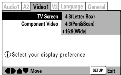 PIONEER DVJ-X1 - Ajustar la relacion de aspecto de la pantalla del televisor - 1