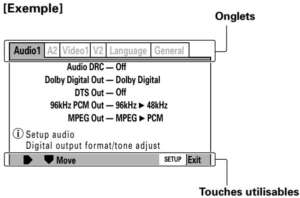PIONEER DVJ-X1 - Utilisation de "setup menu" (menu de configuration) - 1