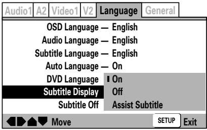 PIONEER DVJ-X1 - Set Subtitle Display ON/OFF (Expert Mode) - 1