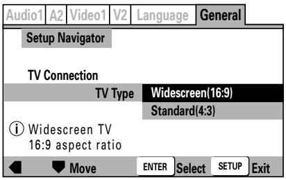 PIONEER DVJ-X1 - Selecteer het type televisione dat is aangesloten - 1