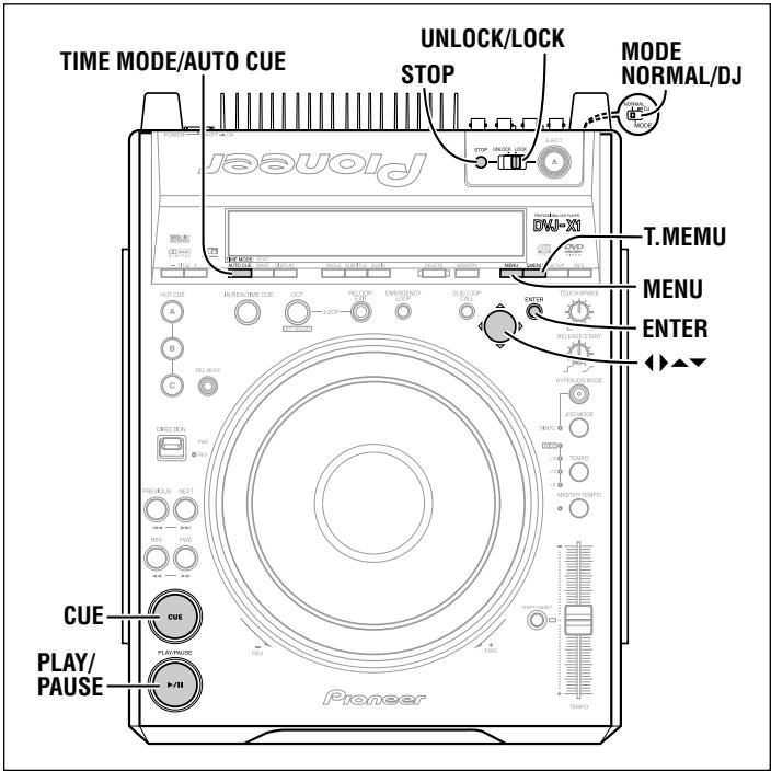 PIONEER DVJ-X1 - Lorsqu'un DVD est installé - 1