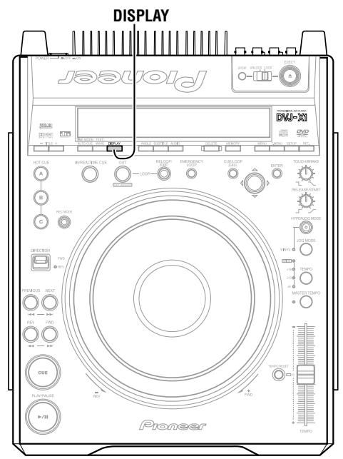 PIONEER DVJ-X1 - Appuyez sur le sélecteur text/wave pour désirer l'affichage CD TEXT (titres de disque et de plage). - 1