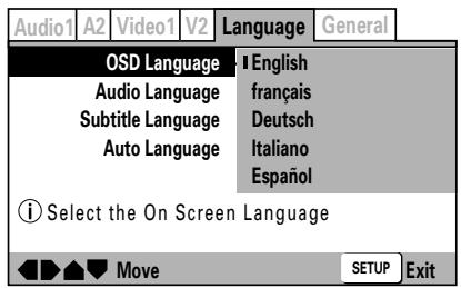 PIONEER DVJ-X1 - Establecer el idioma de OSD (OSD Language) - 1