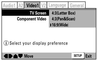 PIONEER DVJ-X1 - Set the screen aspect ratio for the television - 1