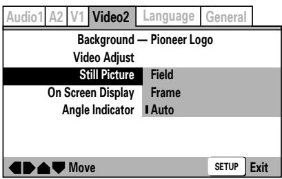 PIONEER DVJ-X1 - Instelling voor stilstaand beeld (Expert-functie) - 1