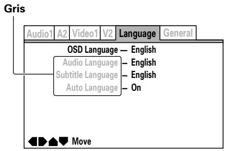 PIONEER DVJ-X1 - Rubriques non changeables pendant la lecture - 1