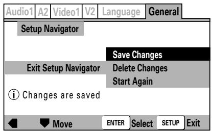 PIONEER DVJ-X1 - Fermeture de "setup navigator - 1