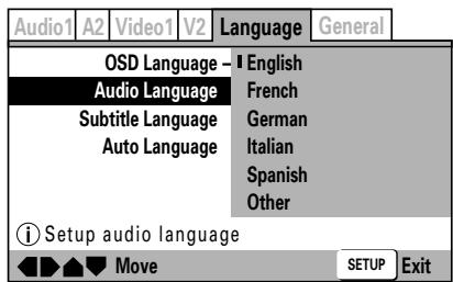 PIONEER DVJ-X1 - Scegliere la lingua audio - 1