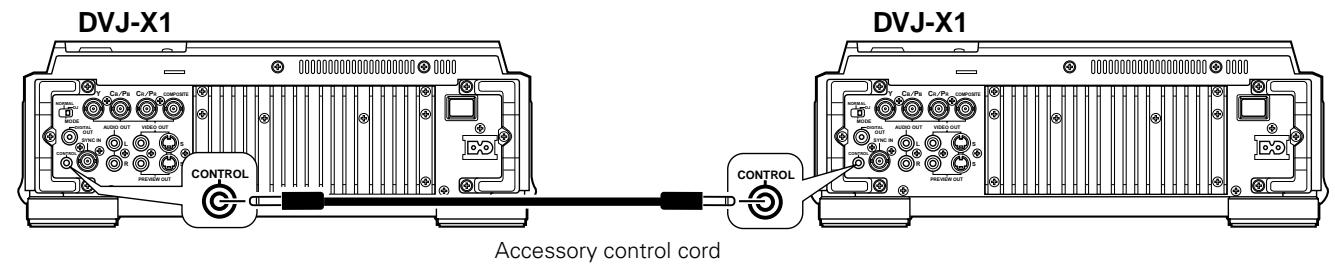 PIONEER DVJ-X1 - Control cord connection for relay play - 1