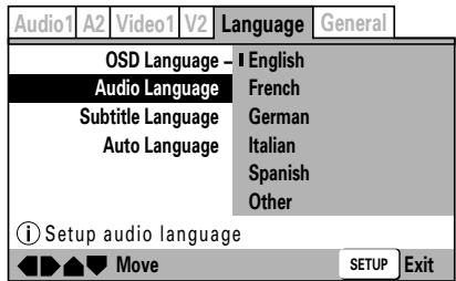 PIONEER DVJ-X1 - Selección ar el idioma de audio (Audio Language) - 1