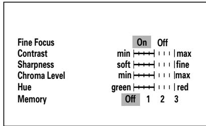 PIONEER DVJ-X1 - Utilice los lados superior/inferior ( /) del boton del cursor para selectionar el elemento que deseae ajustar. - 2