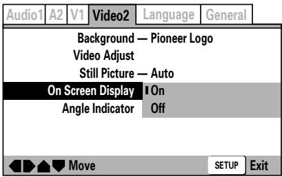 PIONEER DVJ-X1 - Activation/déactivation d'affichage sur écran (mode expert) - 1