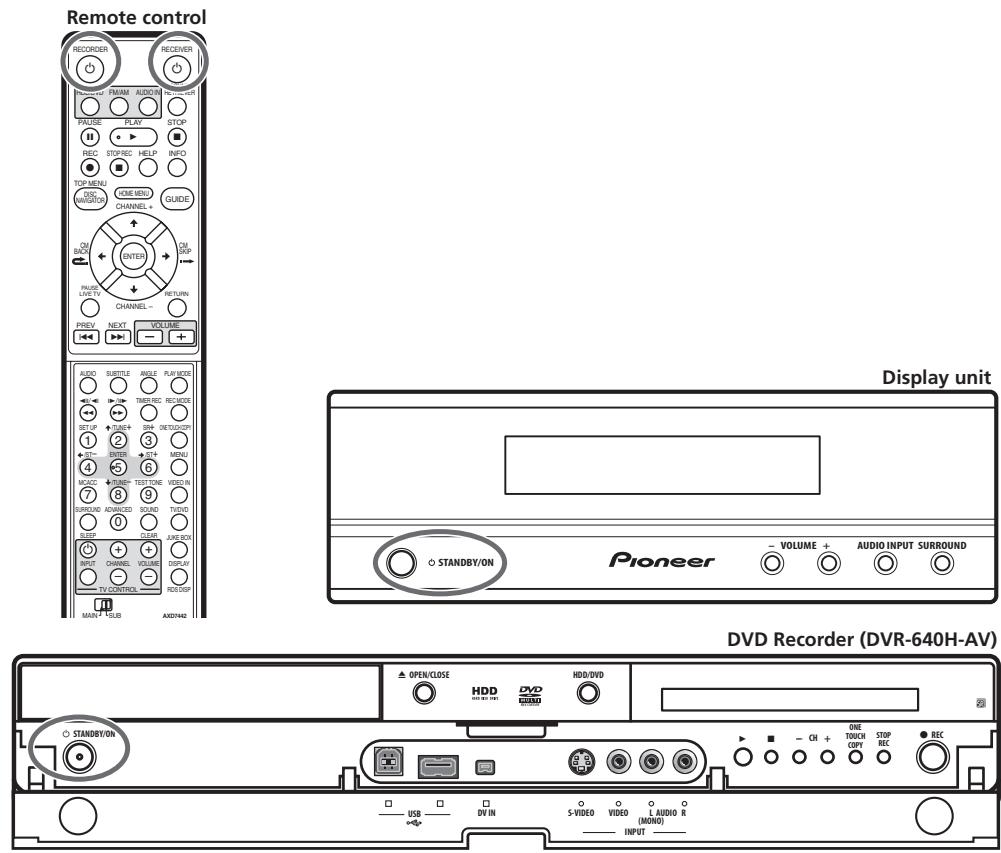 PIONEER DVR-440H-AV (RCS-404H) - Switching on - 1