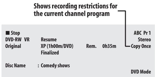 PIONEER DVR-440H-AV (RCS-404H) - HDD and removable disc activity display - 3