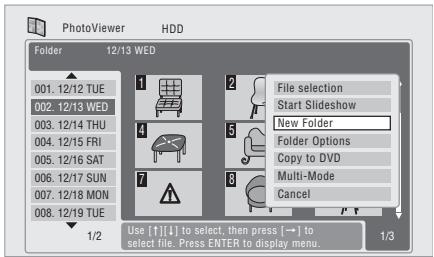 PIONEER DVR-440H-AV (RCS-404H) - Creating a new folder - 3