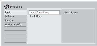 PIONEER DVR-440H-AV (RCS-404H) - HOME MENU Select 'Disc Setup' from the Home Menu. - 2